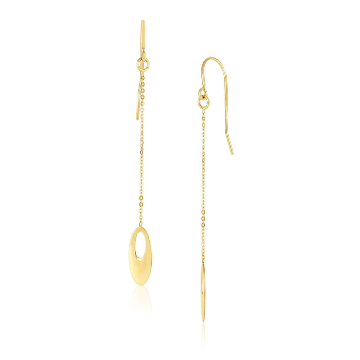 14k Yellow Gold Cutout Oval Chain