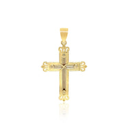 14k Two-Tone Gold Cross Pendant