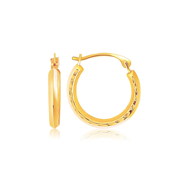 14k Yellow Gold Hoop Earrings