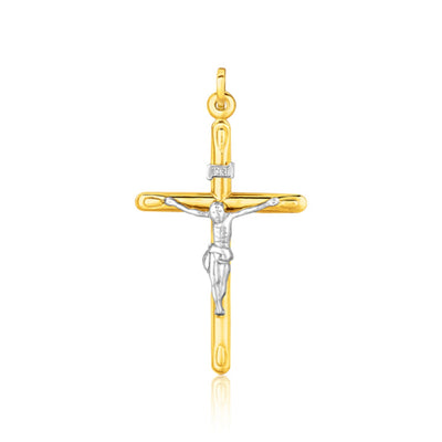 14k Two Tone G14k Two Tone Gold Cross Pendantold Cross Pendant