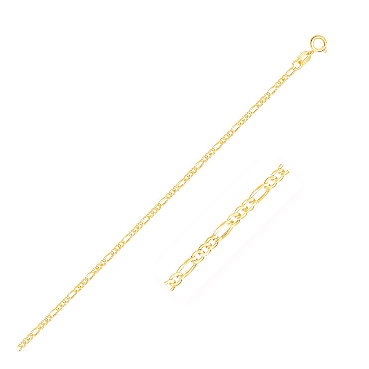 14k Yellow Gold Figaro Bracelet 