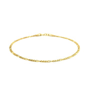 14k Yellow Gold Figaro Bracelet 