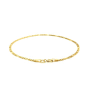 14k Yellow Gold Figaro Bracelet 