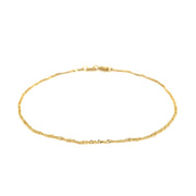 14k Yellow Gold Singapore Bracelet 