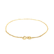 14k Yellow Gold Singapore Bracelet 