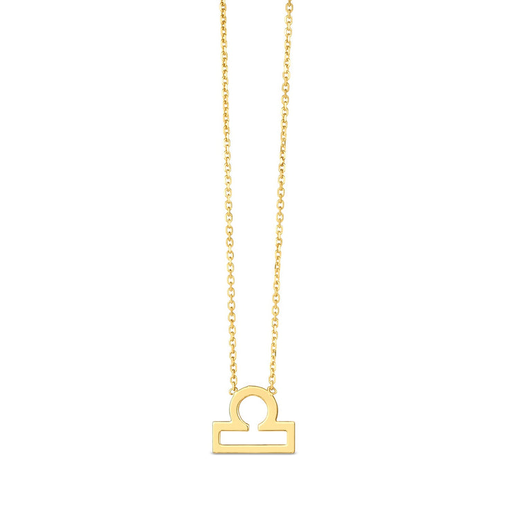 14K Yellow Gold Libra Necklace